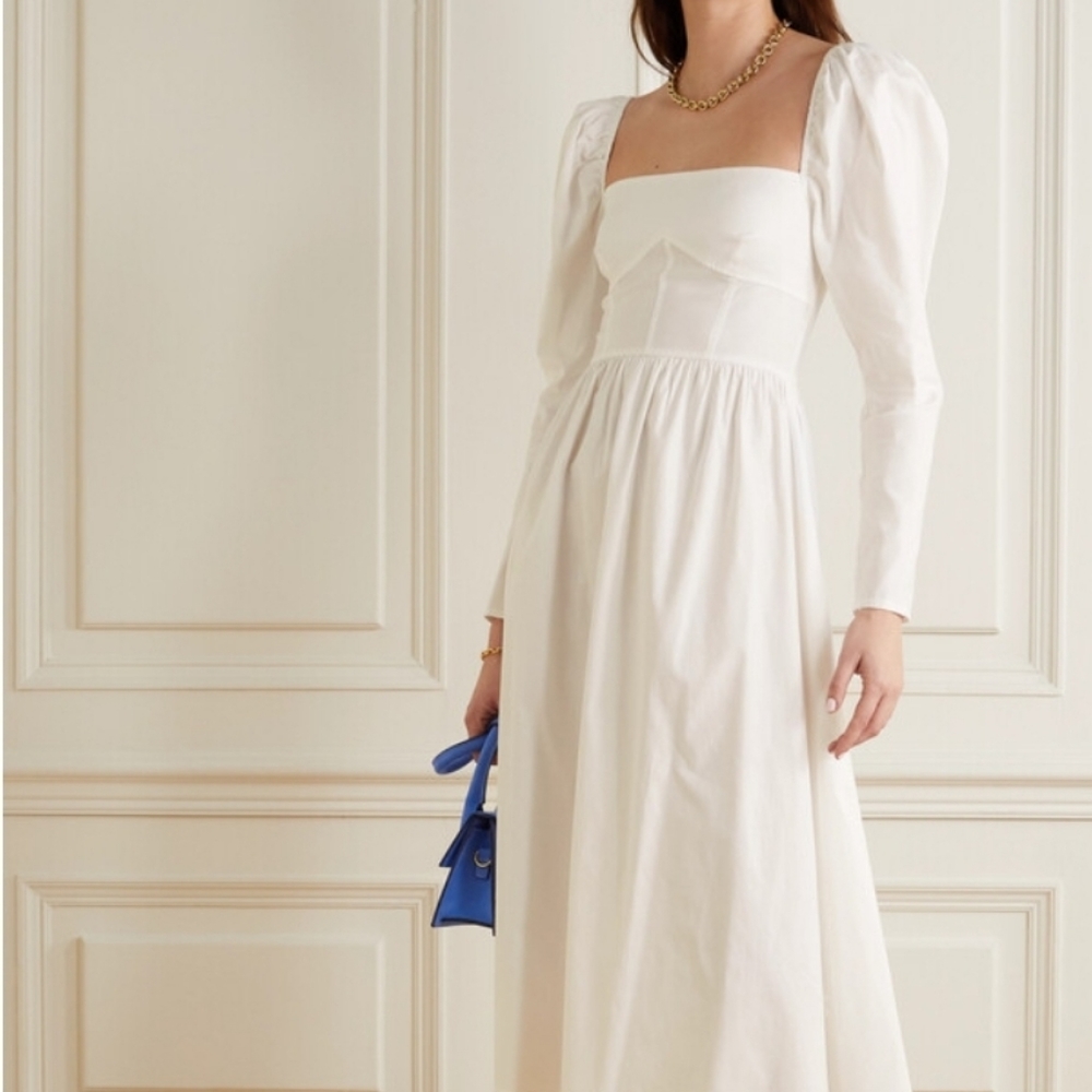 Reformation White Midi Dress